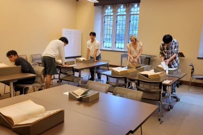 Students in Rubenstein Library